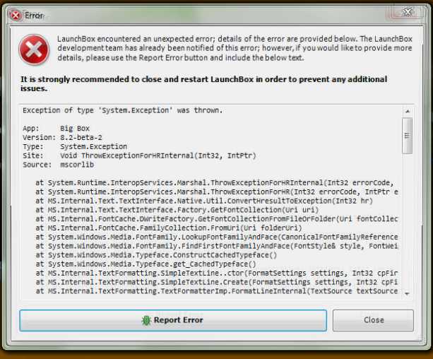 Help Debugging Error Message - Troubleshooting - LaunchBox Community Forums