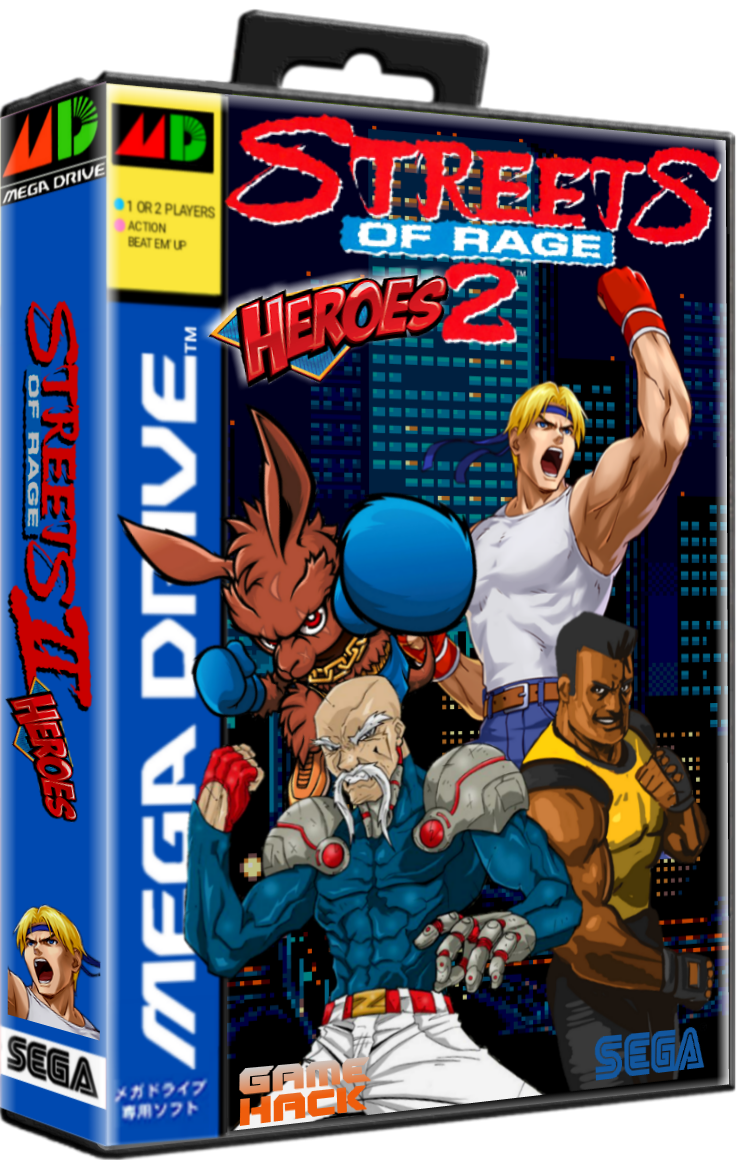 3D Boxart Streets of Rage 2 HACK series/Sega-Genesis - Game Media