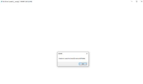 mame unable to create the direct3d device after Bezelproject install ...