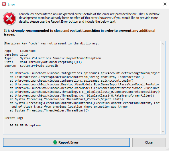 Unable to import from Epic Games - Page 2 - Troubleshooting - LaunchBox  Community Forums