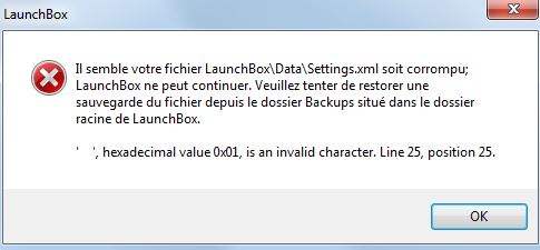 Launchbox crashing on startup after going to Tools -> Options ...