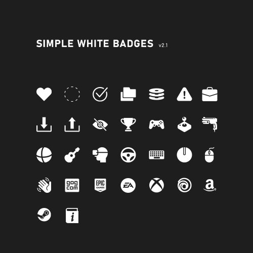 More information about "Simple White Badges"