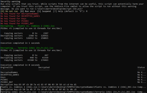 PS3: Looking to Create a Batch file to Decrypt ISOs with PS3dec when ...