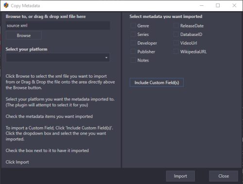 More information about "Copy Metadata (plugin): Apply metadata from someone else's XML file to your own."