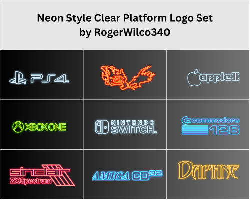 More information about "Neon Style Clear Platform Logo Set to compliment the Neon Deluxe Arcade Theme created by Mr. RetroLust..."