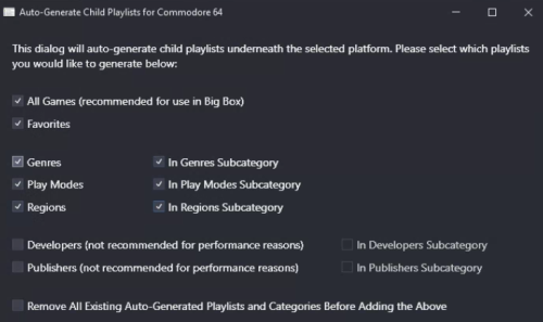 More information about "Auto Generated Playlists for the bigger systems, all zipped up"