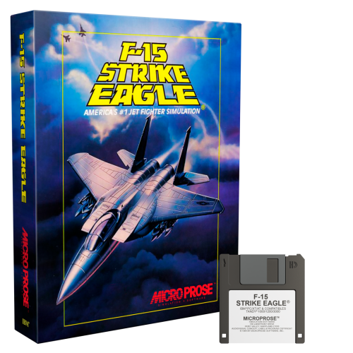 More information about "MSDOS Games - Pack 02 - Artworks (Box 3D, Disk and CD Disc) - F-15 Strike Eagle Collection (1984-1992)"